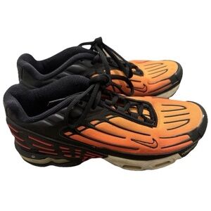 Youth Nike Air Max Plus 3 III Pimento Black Orange Size 7Y Shoes CD6871-003